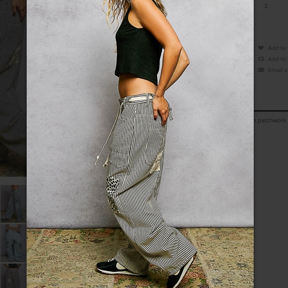 POL “ Dawn “ POL Denim Pants with Patchwork Detail 62A - Picture 7 of 9